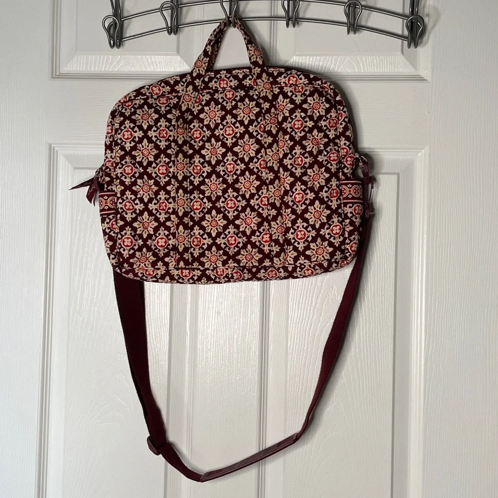 Vera Bradley Floral Quilted Laptop Bag With Shoulder Strap